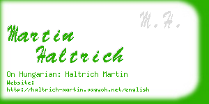 martin haltrich business card